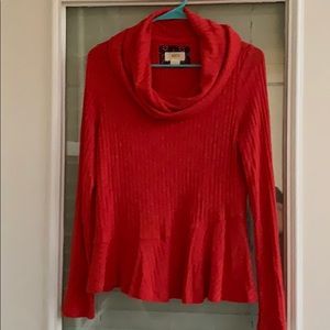 Anthropologie cowl neck fine gauge sweater Maeve top